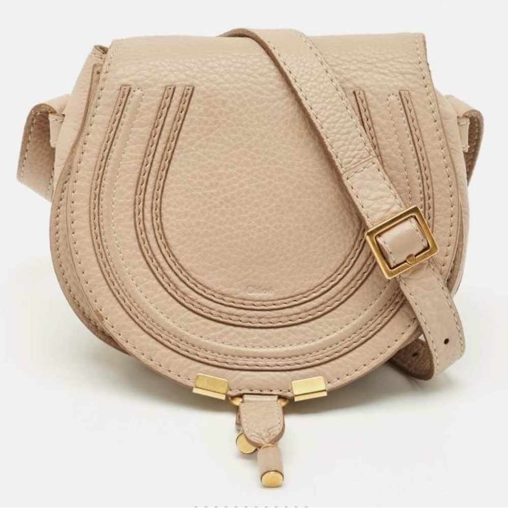Chloe Tan Leather Saddle Bag